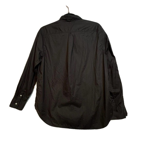 EVERLANE Mens Size 10 Button Down Long Sleeve Shirt Black - Picture 2 of 9